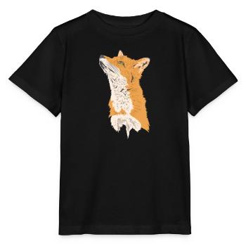Fox Animal Wilderness Nature Environment - Stanley/Stella MINI CREATOR Kids’ T-Shirt - black - Front - Mikhail (115cm)