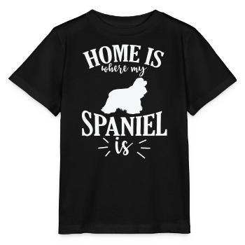 Home is where my Spaniel is Cockerspaniel Hund - Stanley/Stella Kinder T-Shirt MINI CREATOR  - Schwarz - Vorne - Mikhail (115cm)