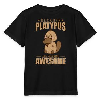 Because Platypus are Freaking Awesome - Stanley/Stella MINI CREATOR Kids’ T-Shirt - black - Front - Mikhail (115cm)