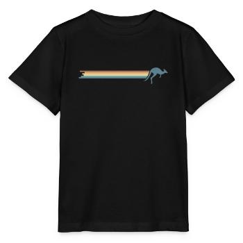 Kangourou à rayures Australie Outback - T-shirt bio MINI CREATOR Stanley/Stella Enfant - noir - Devant - Mikhail (115cm)