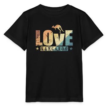 Love Kangourou Australie Outback Animal - T-shirt bio MINI CREATOR Stanley/Stella Enfant - noir - Devant - Mikhail (115cm)