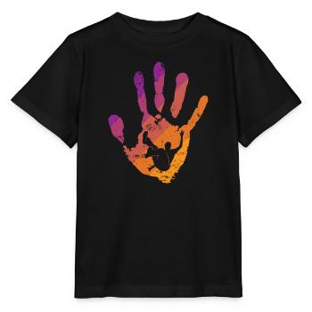 Handprint Parkour Training Sport Fitness - Stanley/Stella MINI CREATOR Kids’ T-Shirt - black - Front - Mikhail (115cm)