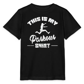 This is my Parkour Tee Sport Training - Stanley/Stella MINI CREATOR Kids’ T-Shirt - black - Front - Mikhail (115cm)