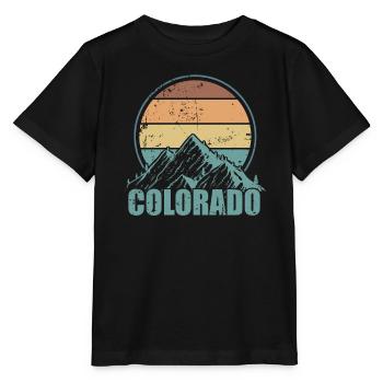 Colorado with mountains USA America - Stanley/Stella MINI CREATOR Kids’ T-Shirt - black - Front - Mikhail (115cm)