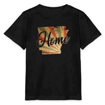 Arkansas Home Map Outline USA America - Stanley/Stella MINI CREATOR Kids’ T-Shirt - black - Front - Mikhail (115cm)