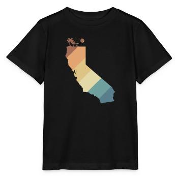 California Kartenumriss USA Amerika - Stanley/Stella Kinder T-Shirt MINI CREATOR  - Schwarz - Vorne - Mikhail (115cm)