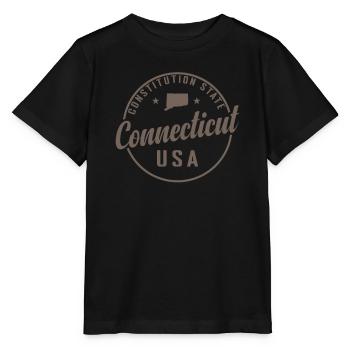 Constitution du Connecticut État États-Unis Amérique - T-shirt bio MINI CREATOR Stanley/Stella Enfant - noir - Devant - Mikhail (115cm)