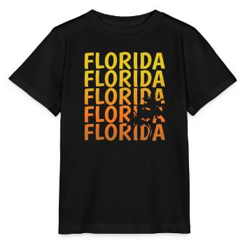 Florida Palmen USA Amerika Bundesstaat - Stanley/Stella Kinder T-Shirt MINI CREATOR  - Schwarz - Vorne - Mikhail (115cm)