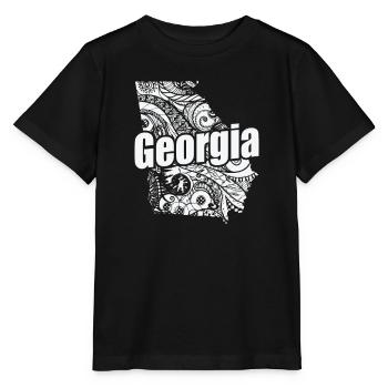 Géorgie États-Unis Amérique État - T-shirt bio MINI CREATOR Stanley/Stella Enfant - noir - Devant - Mikhail (115cm)