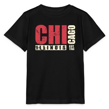 Illinois Chicago USA Amerika Bundesstaat - Stanley/Stella Kinder T-Shirt MINI CREATOR  - Schwarz - Vorne - Mikhail (115cm)