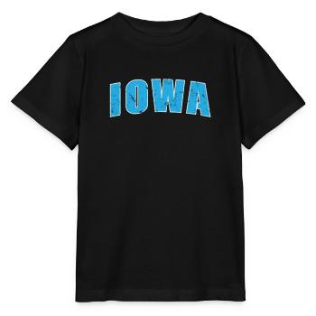 Iowa États-Unis Amérique État - T-shirt bio MINI CREATOR Stanley/Stella Enfant - noir - Devant - Mikhail (115cm)
