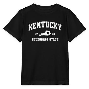 Kentucky 1792 Bluegrass State USA Amerika - Stanley/Stella Kinder T-Shirt MINI CREATOR  - Schwarz - Vorne - Mikhail (115cm)