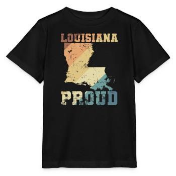 Louisiana Proud USA America - Stanley/Stella MINI CREATOR Kids’ T-Shirt - black - Front - Mikhail (115cm)