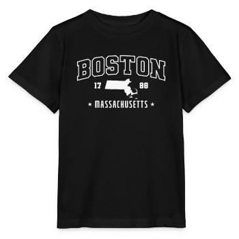 Massachusetts Boston 1788 États-Unis Amérique - T-shirt bio MINI CREATOR Stanley/Stella Enfant - noir - Devant - Mikhail (115cm)