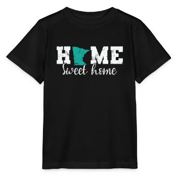 Minnesota Home sweet Home USA Amérique - T-shirt bio MINI CREATOR Stanley/Stella Enfant - noir - Devant - Mikhail (115cm)