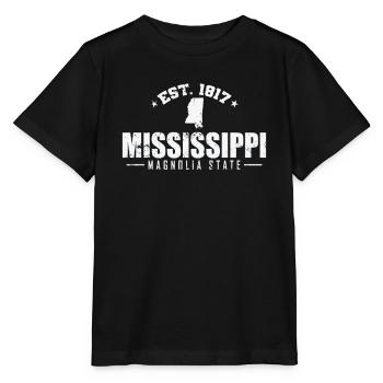 Mississippi Est. 1817 Magnolia State USA - Stanley/Stella MINI CREATOR Kids’ T-Shirt - black - Front - Mikhail (115cm)