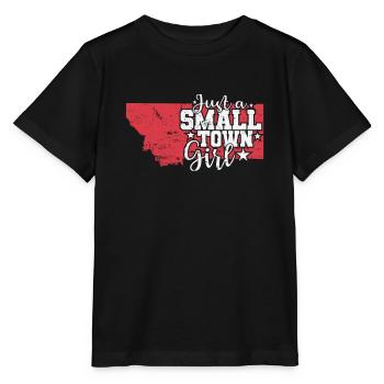 Montana Just a Small Town Girl USA Amerika - Stanley/Stella Kinder T-Shirt MINI CREATOR  - Schwarz - Vorne - Mikhail (115cm)