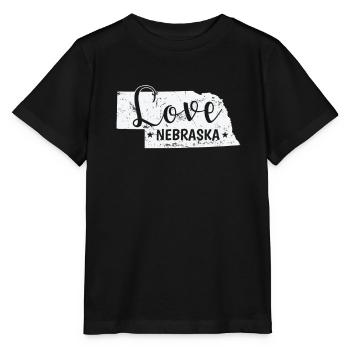 Nebraska Love USA America - Stanley/Stella MINI CREATOR Kids’ T-Shirt - black - Front - Mikhail (115cm)