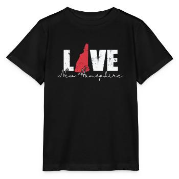New Hampshire Love New Hamsphire États-Unis - T-shirt bio MINI CREATOR Stanley/Stella Enfant - noir - Devant - Mikhail (115cm)