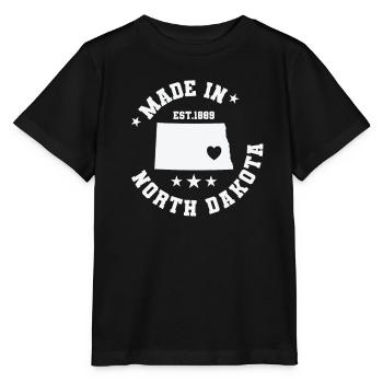 Made in North Dakota USA - Stanley/Stella Kinder T-Shirt MINI CREATOR  - Schwarz - Vorne - Mikhail (115cm)