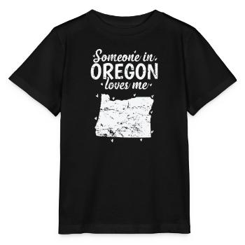 Oregon Quelqu’un dans l’Oregon aime Me USA - T-shirt bio MINI CREATOR Stanley/Stella Enfant - noir - Devant - Mikhail (115cm)