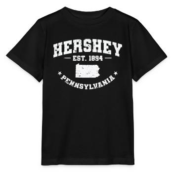 Pennsylvania Hershey Est. 1894 USA Amerika - Stanley/Stella Kinder T-Shirt MINI CREATOR  - Schwarz - Vorne - Mikhail (115cm)