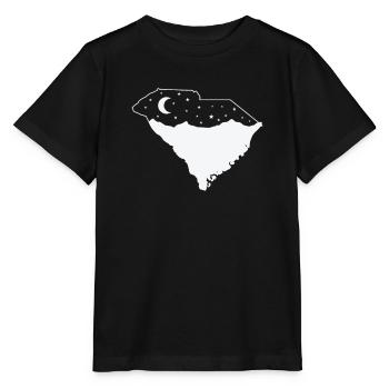 Carte de la Caroline du Sud avec Skyline USA - T-shirt bio MINI CREATOR Stanley/Stella Enfant - noir - Devant - Mikhail (115cm)