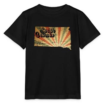 Carte du Dakota du Sud États-Unis Amérique - T-shirt bio MINI CREATOR Stanley/Stella Enfant - noir - Devant - Mikhail (115cm)
