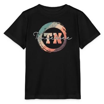 Tennessee TN Buchstabe USA Amerika - Stanley/Stella Kinder T-Shirt MINI CREATOR  - Schwarz - Vorne - Mikhail (115cm)