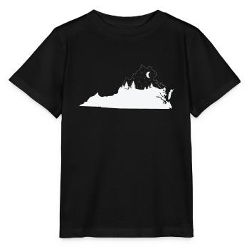 Virginia Kartenumriss mit Skyline USA - Stanley/Stella Kinder T-Shirt MINI CREATOR  - Schwarz - Vorne - Mikhail (115cm)