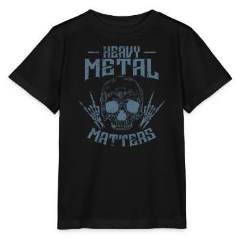 Heavy Metal Matters Bone Skull Music - T-shirt bio MINI CREATOR Stanley/Stella Enfant - noir - Devant - Mikhail (115cm)
