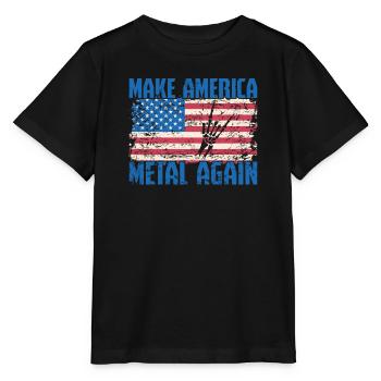 Make America Metal again Heavy Metal Music - T-shirt bio MINI CREATOR Stanley/Stella Enfant - noir - Devant - Mikhail (115cm)