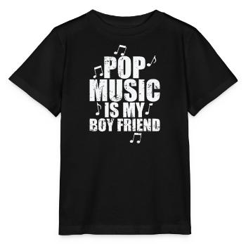 Pop Music is my Boyfriend Sänger Stars - Stanley/Stella Kinder T-Shirt MINI CREATOR  - Schwarz - Vorne - Mikhail (115cm)