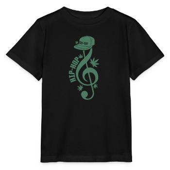 clef with Cappi music genre Rap - Stanley/Stella MINI CREATOR Kids’ T-Shirt - black - Front - Mikhail (115cm)