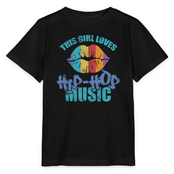 This Girl Loves Hip Hop Music Music Genre - Stanley/Stella MINI CREATOR Kids’ T-Shirt - black - Front - Mikhail (115cm)
