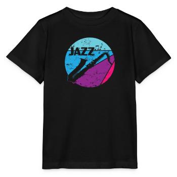 Saxophone Jazz Musik Soul - Stanley/Stella Kinder T-Shirt MINI CREATOR  - Schwarz - Vorne - Mikhail (115cm)