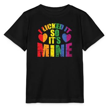 Je l’ai léché pour que ce soit ma tolérance LGBT - T-shirt bio MINI CREATOR Stanley/Stella Enfant - noir - Devant - Mikhail (115cm)