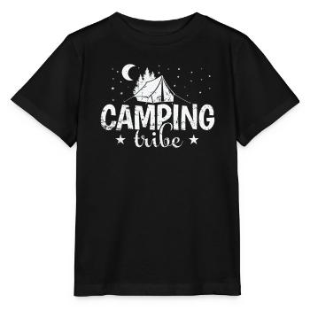 Camping Tribe Urlaub Freiheit Lagerfeuer - Stanley/Stella Kinder T-Shirt MINI CREATOR  - Schwarz - Vorne - Mikhail (115cm)
