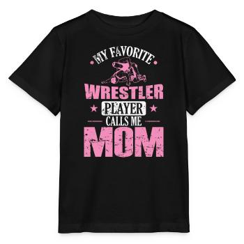 Mon catcheur préféré m’appelle maman - T-shirt bio MINI CREATOR Stanley/Stella Enfant - noir - Devant - Mikhail (115cm)