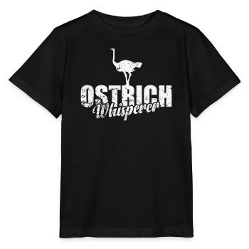 Ostrich Whisperer Laufvogel Strauß Umwelt - Stanley/Stella Kinder T-Shirt MINI CREATOR  - Schwarz - Vorne - Mikhail (115cm)