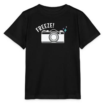 Temps de gel Moment photo Photographe Appareil photo - T-shirt bio MINI CREATOR Stanley/Stella Enfant - noir - Devant - Mikhail (115cm)