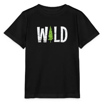 Arbres forestiers sauvages Feuilles naturelles - T-shirt bio MINI CREATOR Stanley/Stella Enfant - noir - Devant - Mikhail (115cm)