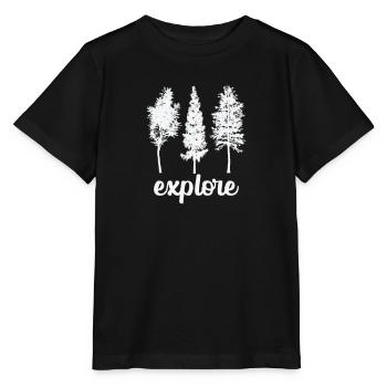 Explorez la forêt et les arbres Feuilles naturelles - T-shirt bio MINI CREATOR Stanley/Stella Enfant - noir - Devant - Mikhail (115cm)