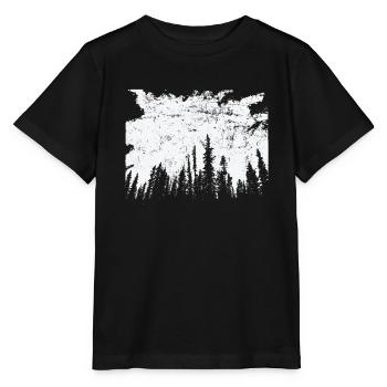 Forêt la nuit la nature quitte l’environnement - T-shirt bio MINI CREATOR Stanley/Stella Enfant - noir - Devant - Mikhail (115cm)