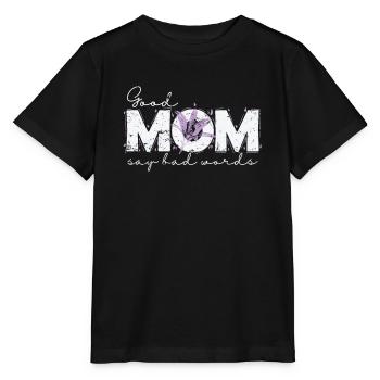 Bonne maman dit de mauvais mots Maman Fête des mères - T-shirt bio MINI CREATOR Stanley/Stella Enfant - noir - Devant - Mikhail (115cm)