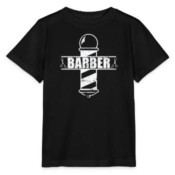 Barber Beruf Haarschnitt Friseur - Stanley/Stella Kinder T-Shirt MINI CREATOR  - Schwarz - Vorne - Mikhail (115cm)