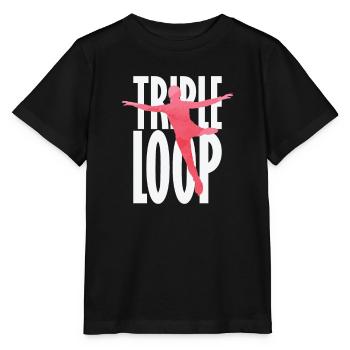 Triple Loop Eiskunstlauf - Stanley/Stella Kinder T-Shirt MINI CREATOR  - Schwarz - Vorne - Mikhail (115cm)