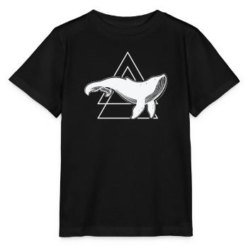 Blauwal Meeresbewohner - Stanley/Stella Kinder T-Shirt MINI CREATOR  - Schwarz - Vorne - Mikhail (115cm)