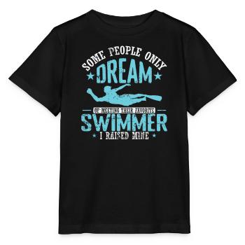Some People only Dream of metting their Swimmer - Stanley/Stella Kinder T-Shirt MINI CREATOR  - Schwarz - Vorne - Mikhail (115cm)