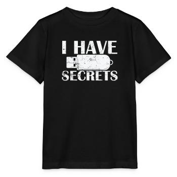 I have Secrets USB Stick Retro Storage Module - Stanley/Stella MINI CREATOR Kids’ T-Shirt - black - Front - Mikhail (115cm)